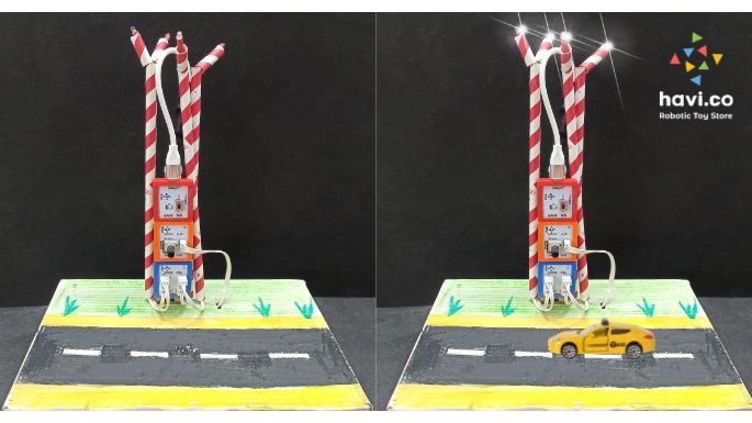 smart streetlight model using ir sensor